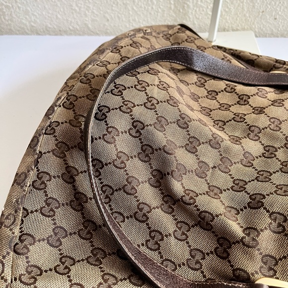 Gucci Brown Monogram Tote Bag - Picture 4 of 14